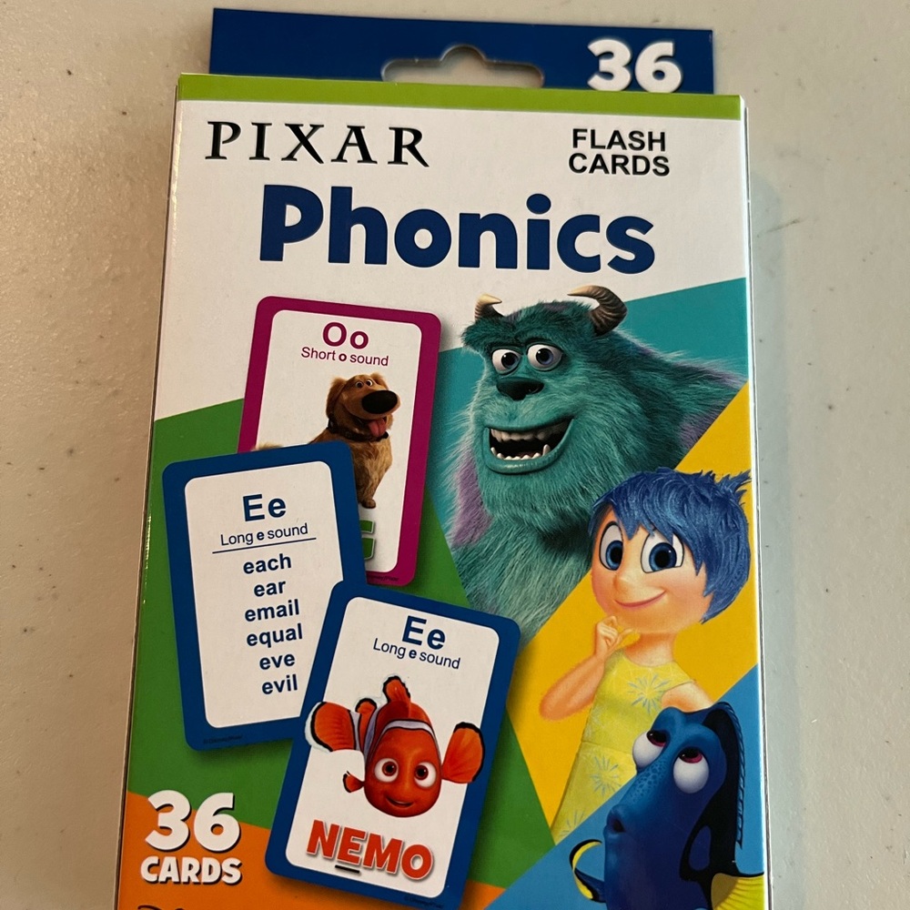 Phonics Flash Cards. Pixar. New. Learning cards